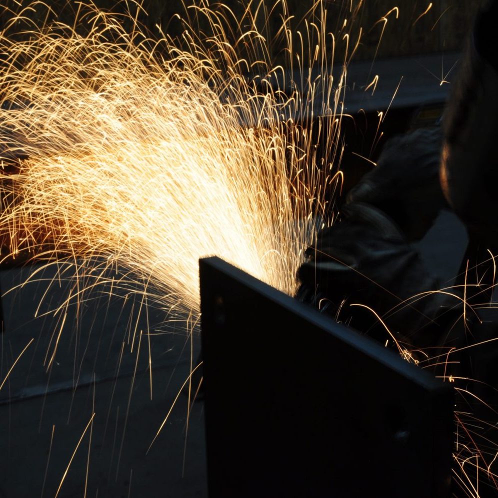 Spartan Steel welding sparks